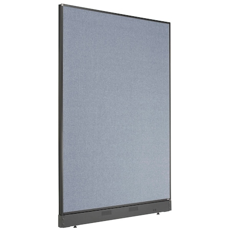 Interion By Global Industrial Interion Non-Electric Office Partition Panel with Raceway, 48-1/4inW x 64inH, Blue 238637NBL